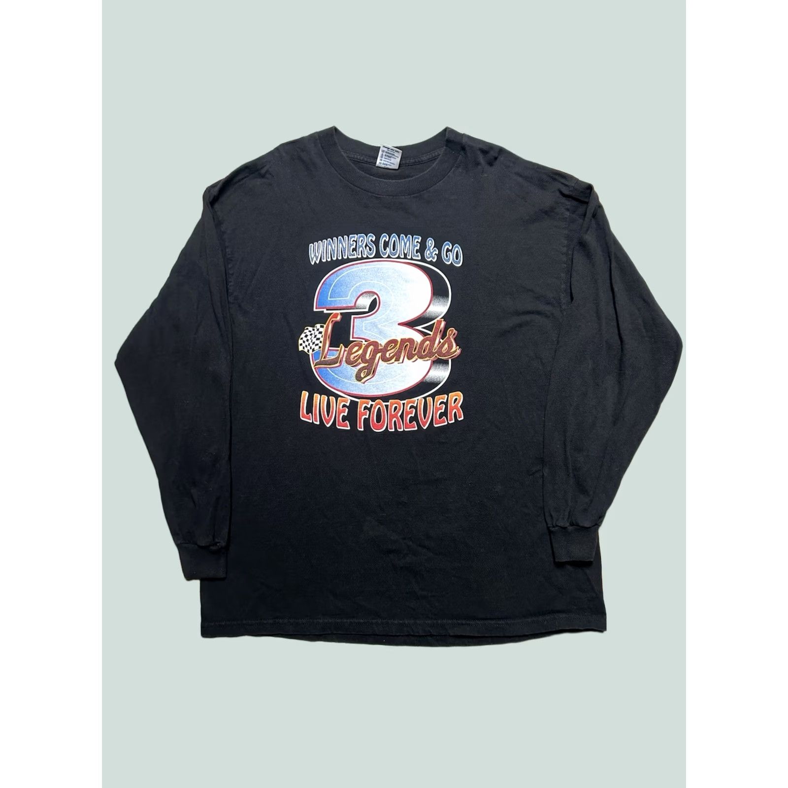 Vintage VINTAGE Legends Dale Earnhardt Nascar Live Forever Long Sleeve T-Shirt XL Black Mens Size US XL / EU 56 / 4 - 1 Thumbnail