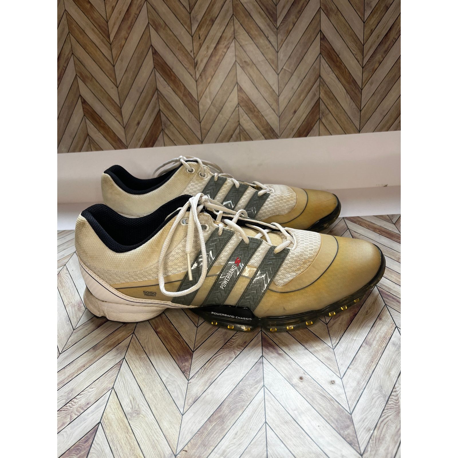 Adidas ADIDAS EVG PowerbandS 50/50 Golf Shoes White Men's 15 Size US 15 / EU 48 - 1 Thumbnail