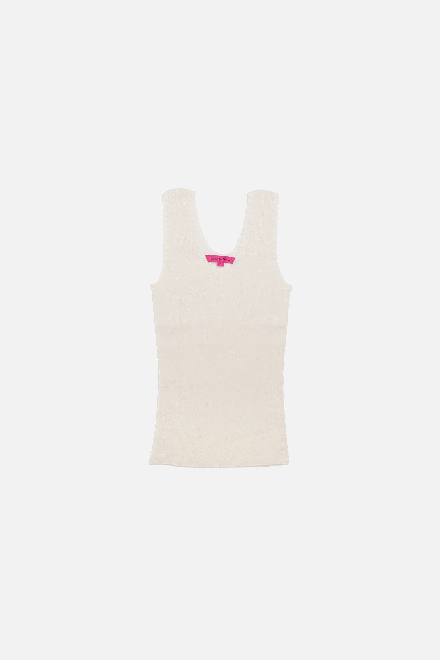 The Elder Statesman $395 The Elder Statesman Delicash White Tank Top Size L / US 10 / IT 46 - 1 Thumbnail