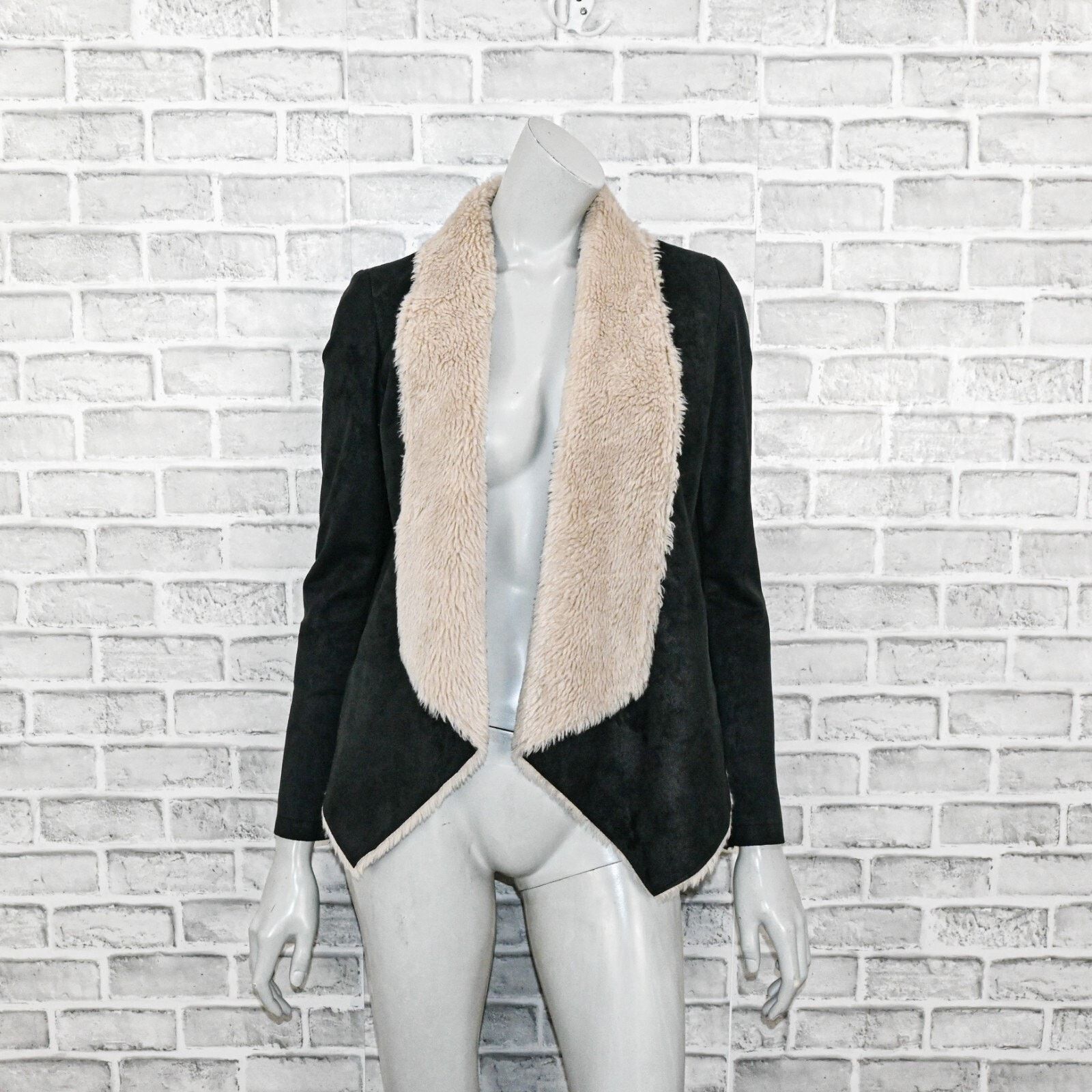 The Kooples The Kooples Faux Shearling Jacket sherpa lined black Size S / US 4 / IT 40 - 2 Thumbnail