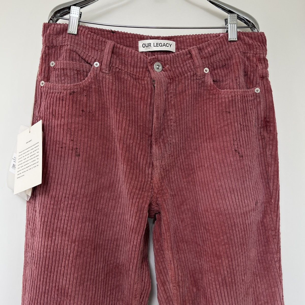 パンツ OUR LEGACY 70S CUT ANTIQUE PINK Our Legacy 70s Cut Antique Rustic Corduroy Pants - Size 32 - Pink