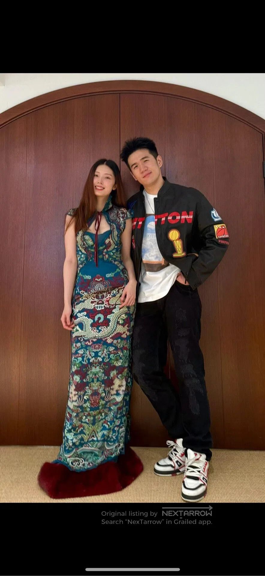 Louis Vuitton louis vuitton x nba embroidered leather baseball jacket. Size US L / EU 52-54 / 3 - 7 Thumbnail