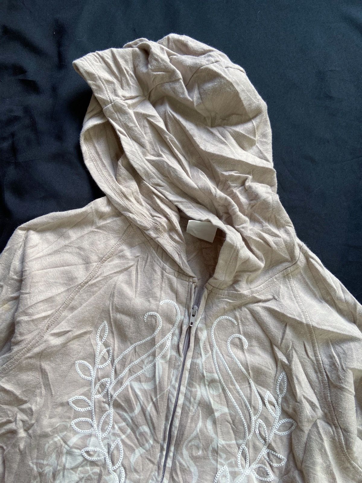JAPANESE PUPULA HANDMADE DESIGN ZIP HOODIE