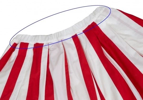 Other Comme des Garcons size S Red retro stripe overskirt Size 23" - 5 Thumbnail
