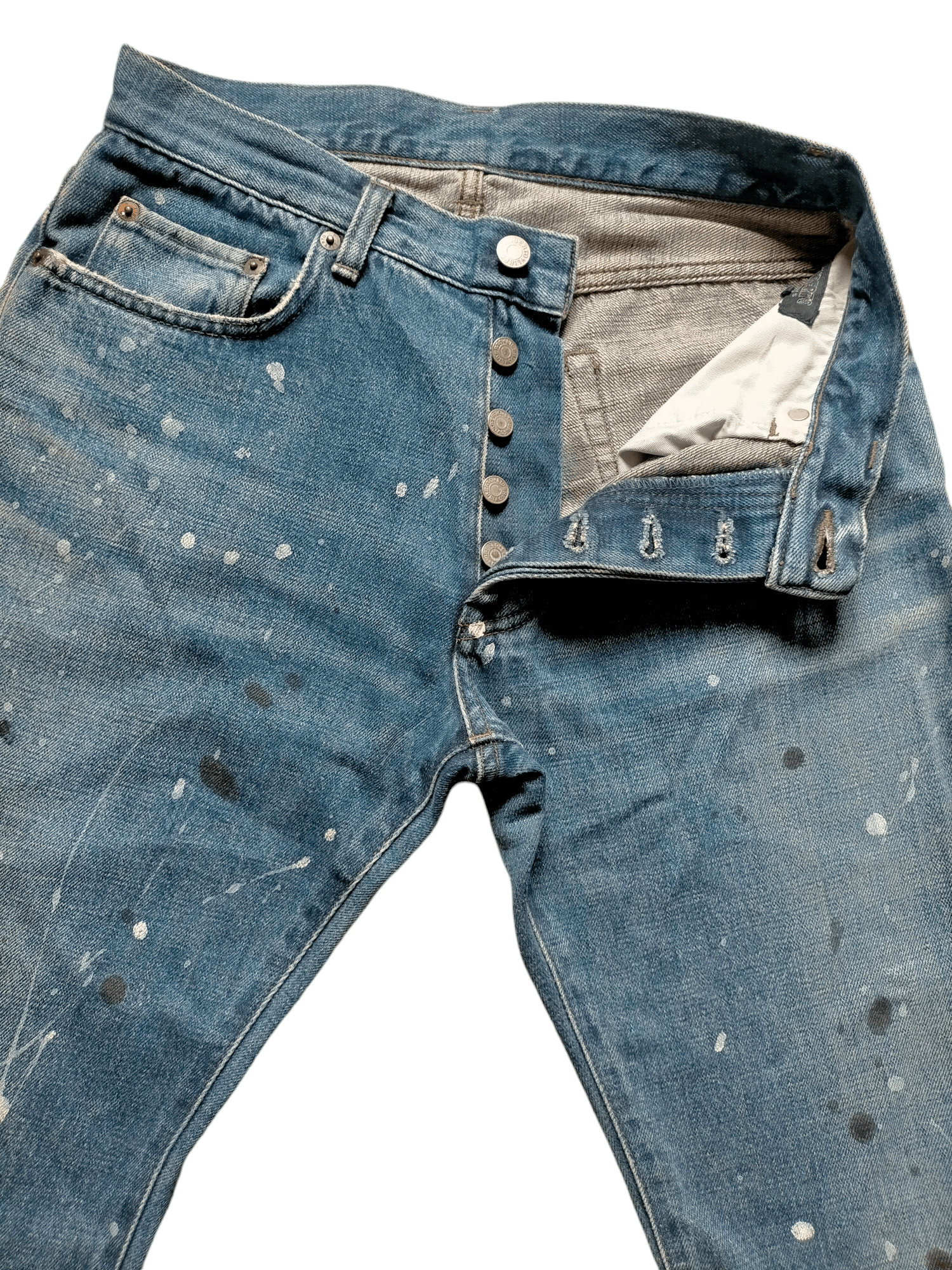 Hysteric Glamour × Japanese Brand Made in Japan Liberto Painted Denim selvedge Jeans Size US 29 - 7 Thumbnail