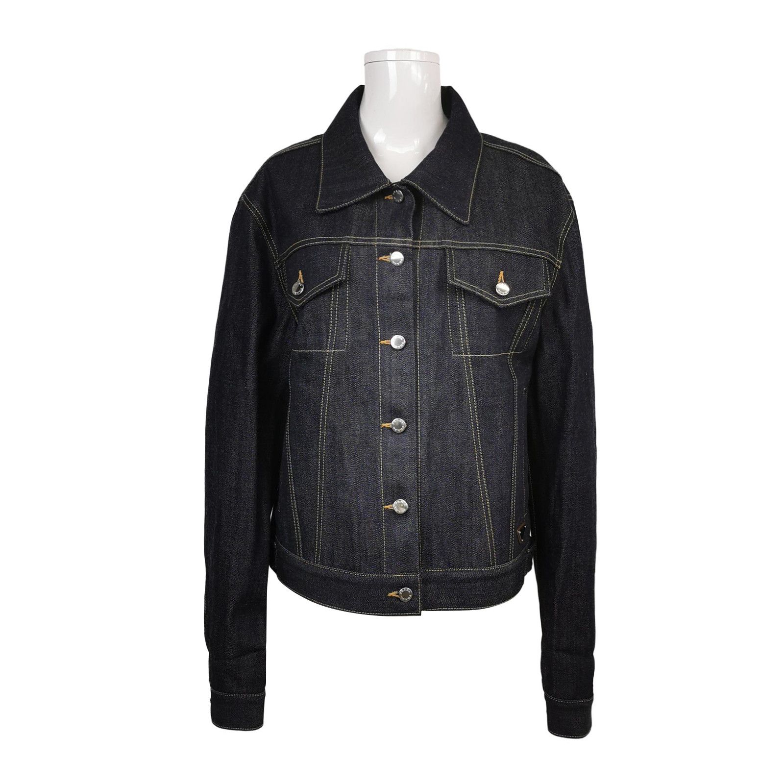 Prada Prada Contrast Stitch Denim Jacket Size S Size US S / EU 44-46 / 1 - 1 Thumbnail