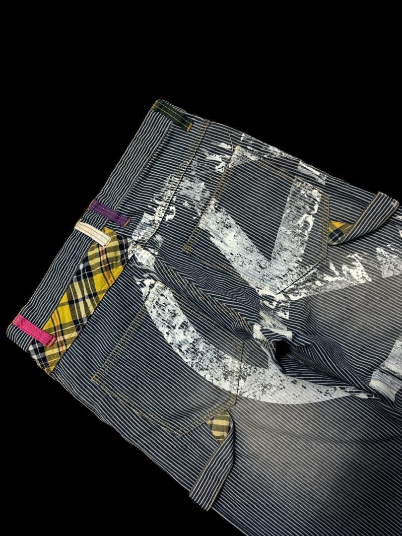 Vintage INSANE Japanese Hickory Short Mudwash Patcher Sick Style Size US 32 / EU 48 - 16 Thumbnail