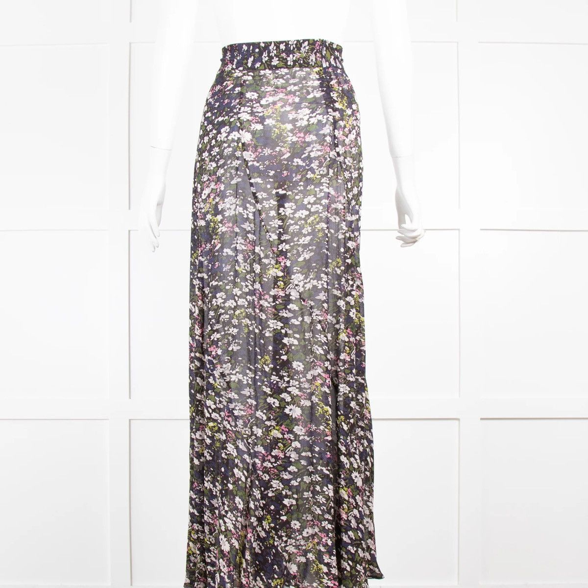 Ganni Ganni Georgette Sheer Floral Print Viscose Maxi Skirt FW19 Size 32" / US 10 / IT 46 - 6 Thumbnail