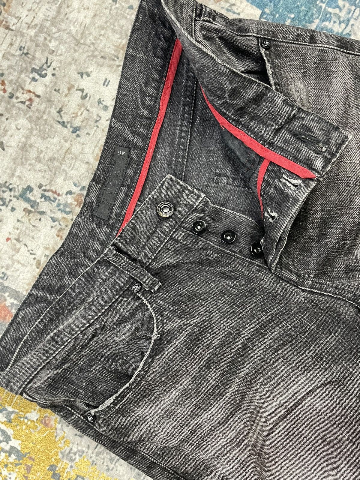 GOSTAR DE FUGA Hysteric Inspired Fuga Distressed Torn Jeans Size 32" / US 10 / IT 46 - 14 Thumbnail