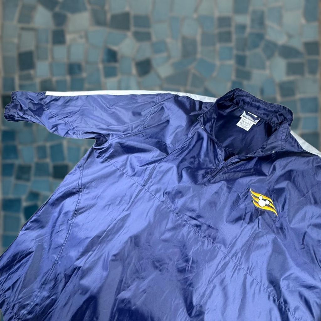 Disney VINTAGE Mickey Mouse Windbreaker Mens XL Jacket Disney Y2K 90s Raincoat Packable Size US XL / EU 56 / 4 - 1 Thumbnail
