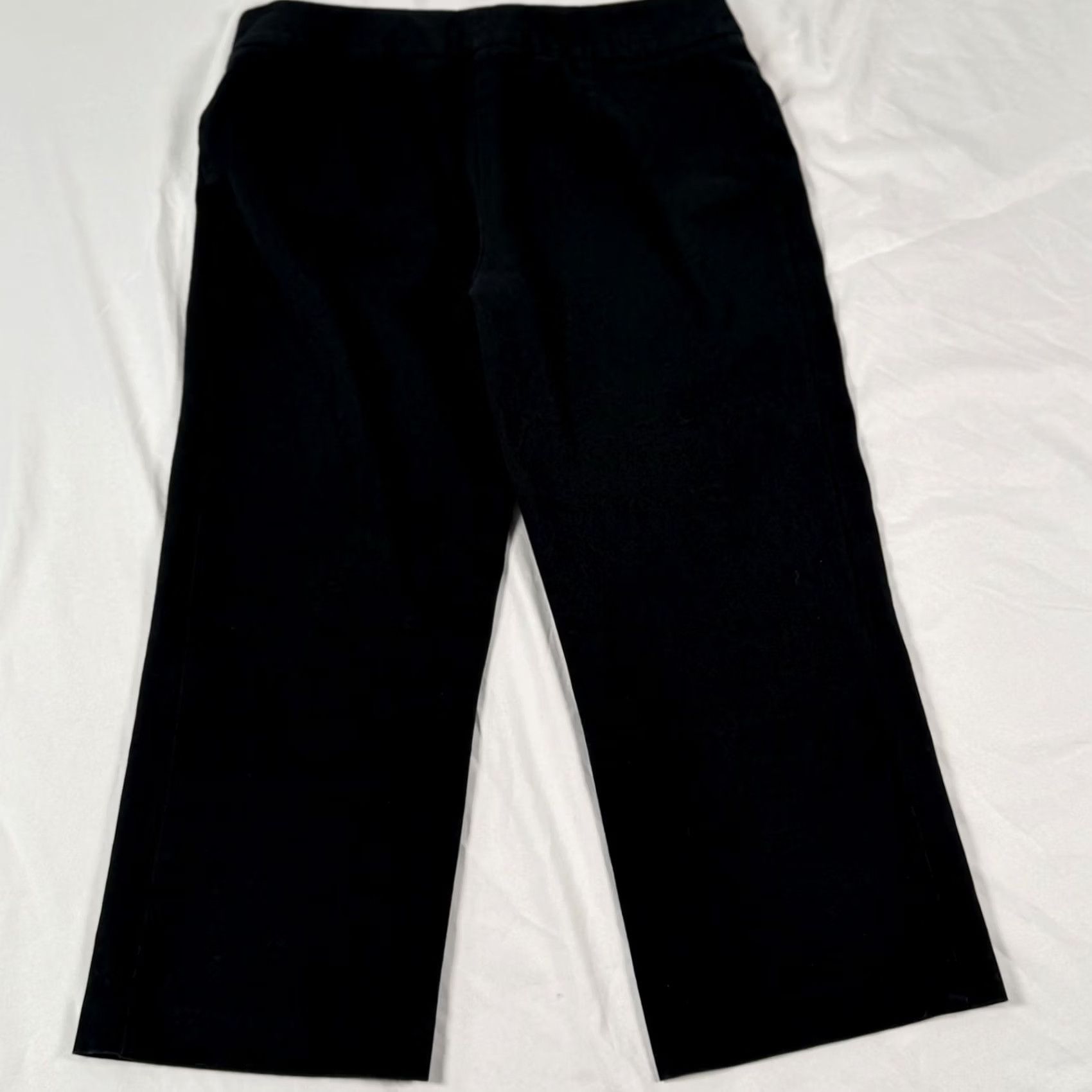 Alfani Alfani Pants Black Cropped Capri Stretch Zip Pocket Career Office Minimalist Women 4 Slim Straight Front Zip Pockets Twill Cotton Spandex Size 27" / US 4 / IT 40 - 2 Thumbnail
