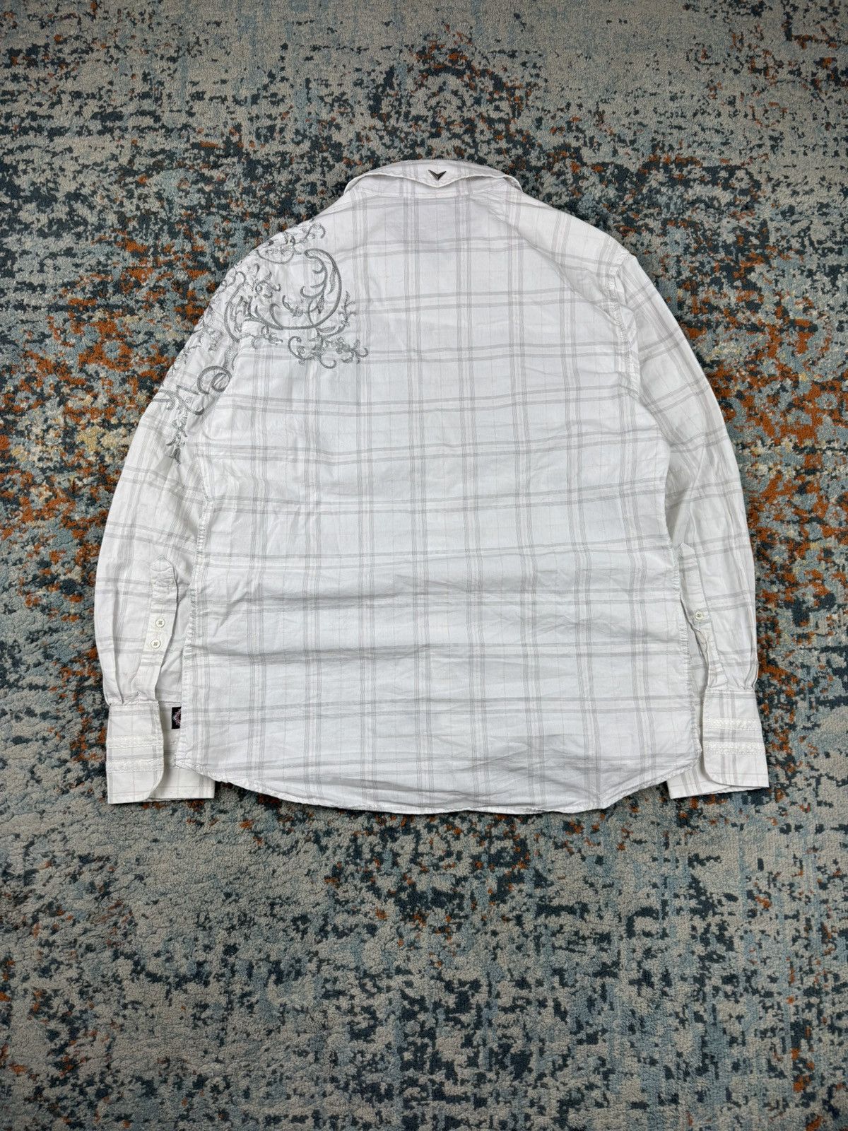 Fender Vintage Y2K Fender embroidered floral flower checked shirt Size US M / EU 48-50 / 2 - 2 Thumbnail