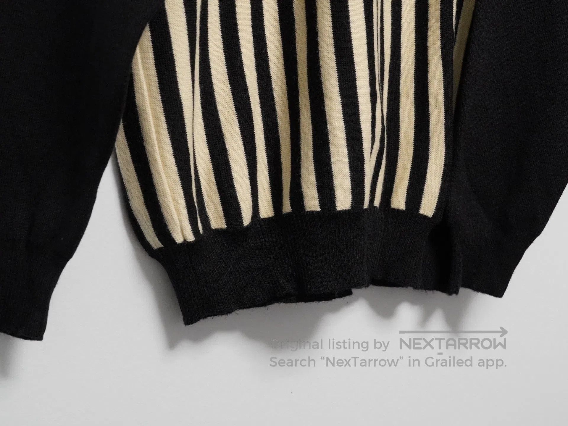 Yohji Yamamoto Yohji Yamamoto 1990SS Double Collar Striped Sweater. Size US M / EU 48-50 / 2 - 6 Thumbnail