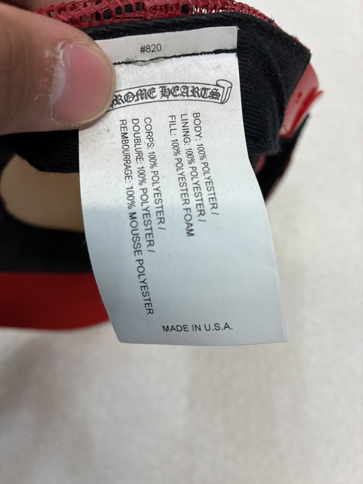 Chrome Hearts Chrome Hearts King Taco Trucker Hat Red Size ONE SIZE - 7 Thumbnail