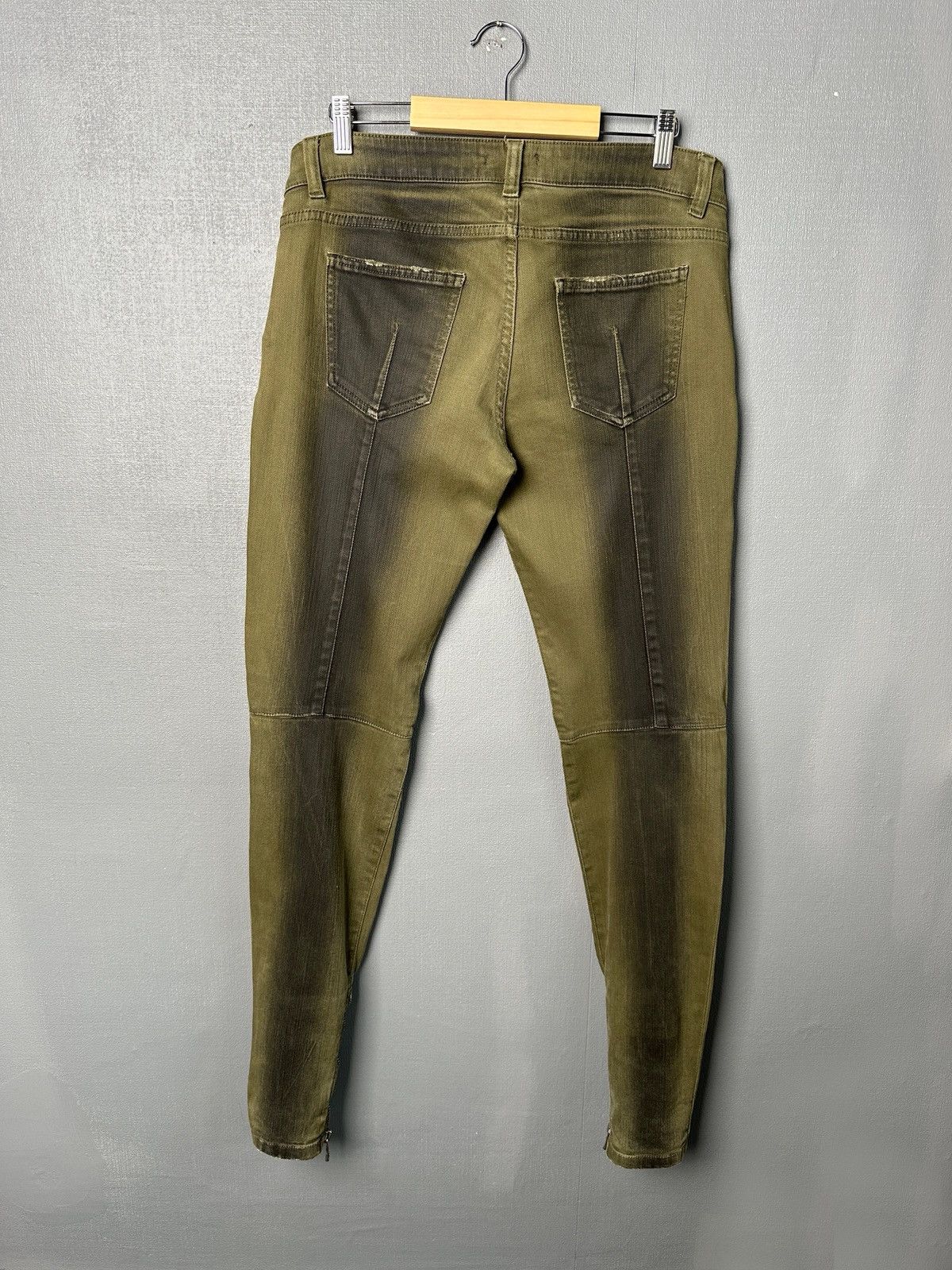 Balmain BALMAIN Paris Ankle Zip Biker Jeans Oil Wash Pants size 44 Size 30" / US 8 / IT 44 - 2 Thumbnail