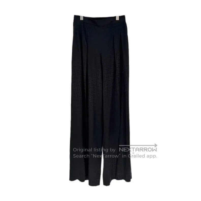 Hermes Hermes Black Silk Long Trousers Size 25" / US 0 / IT 36 - 1 Thumbnail