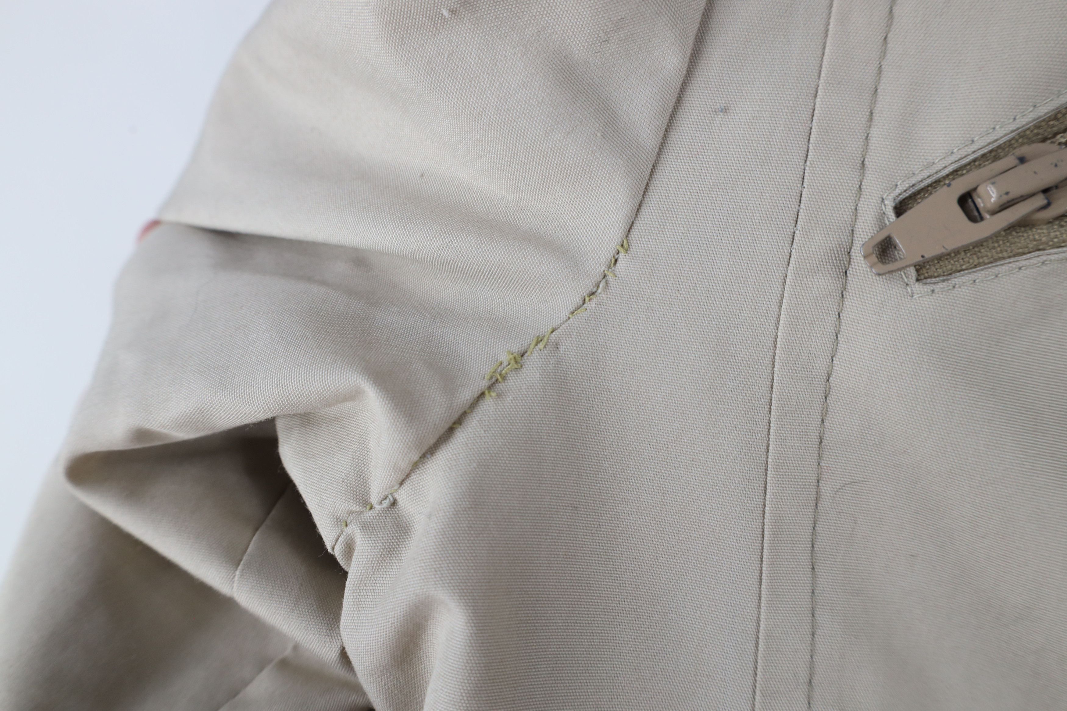 Vintage Vintage 70s Streetwear Full Zip Bomber Jacket Beige USA Size US L / EU 52-54 / 3 - 5 Thumbnail