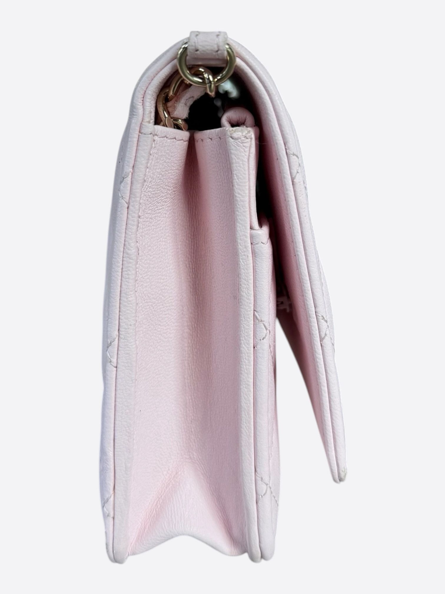 Chanel Chanel Pink Quilted CC Pearl Wallet On Chain Bag Size ONE SIZE - 2 Thumbnail