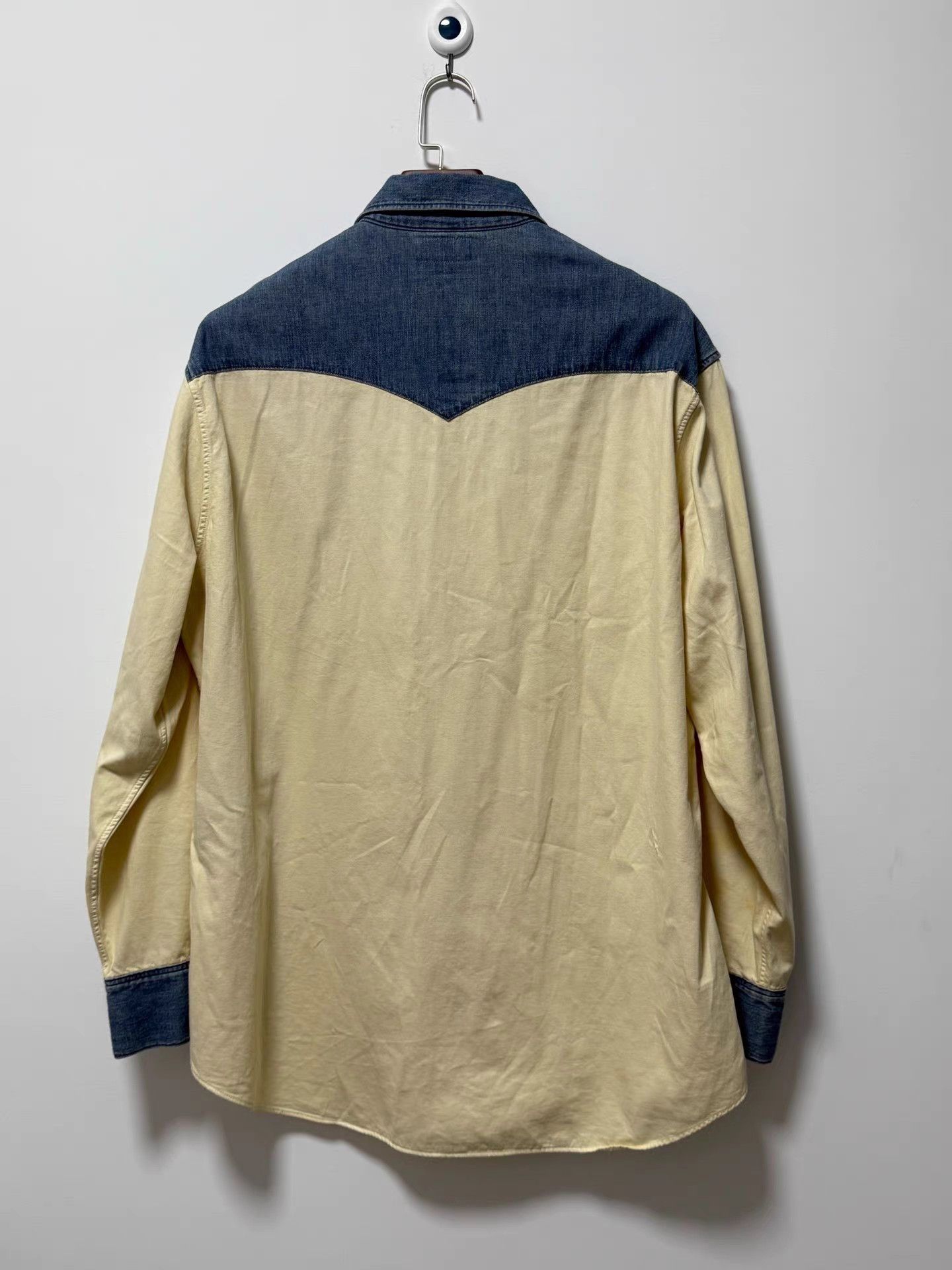 Celine CELINE FW22 Color-Block Denim Long Sleeve Shirt K13 Size US XL / EU 56 / 4 - 2 Thumbnail