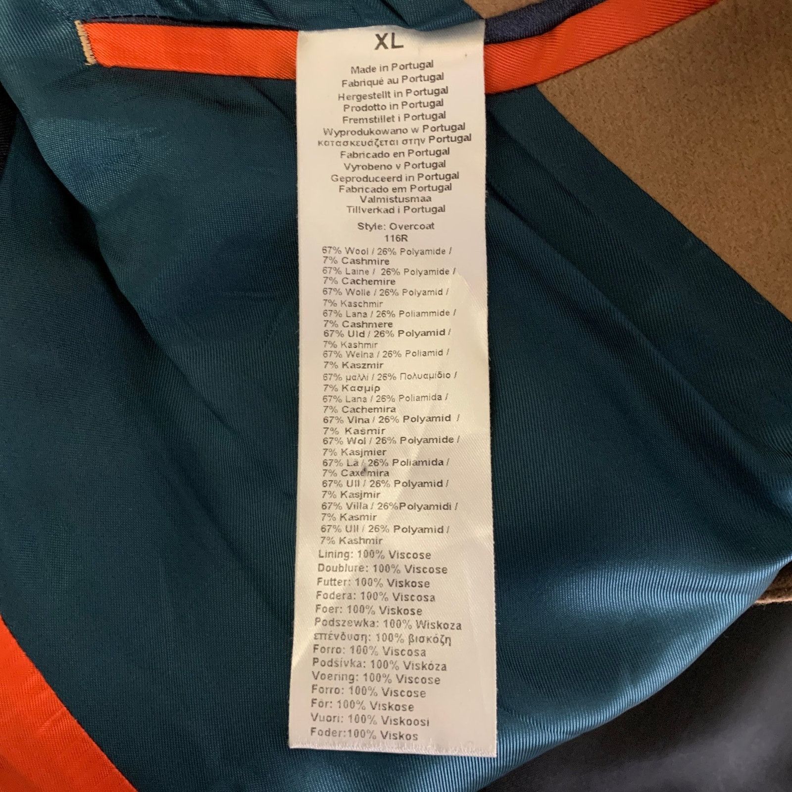 Paul Smith PS by PAUL SMITH Size XL Camel Wool Blend Notch Lapel Coat Size US XL / EU 56 / 4 - 7 Thumbnail