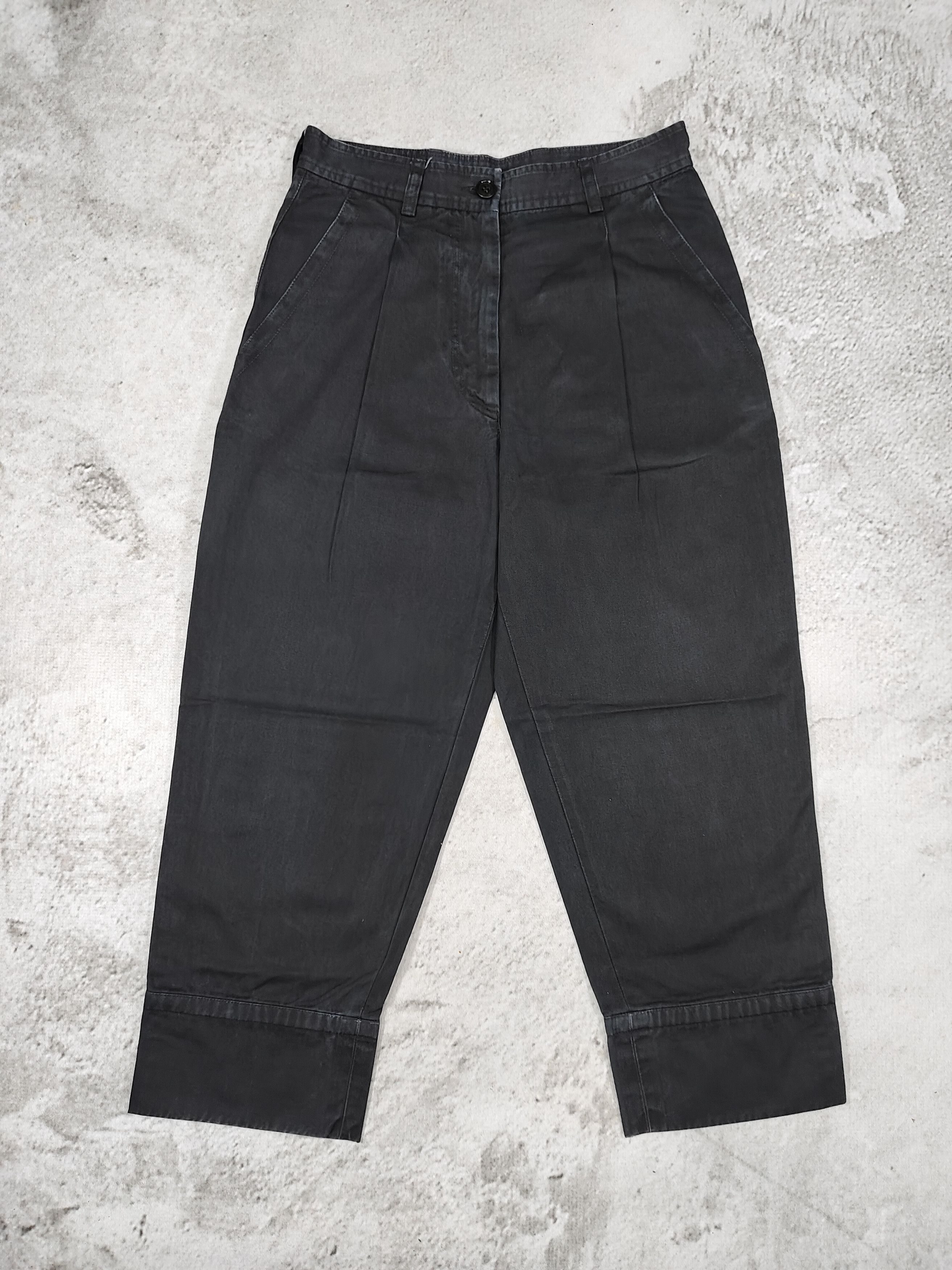 Dries Van Noten 2000s Dries Van Noten- Artisan Belgian Cropped Trousers Size 28" / US 6 / IT 42 - 1 Thumbnail