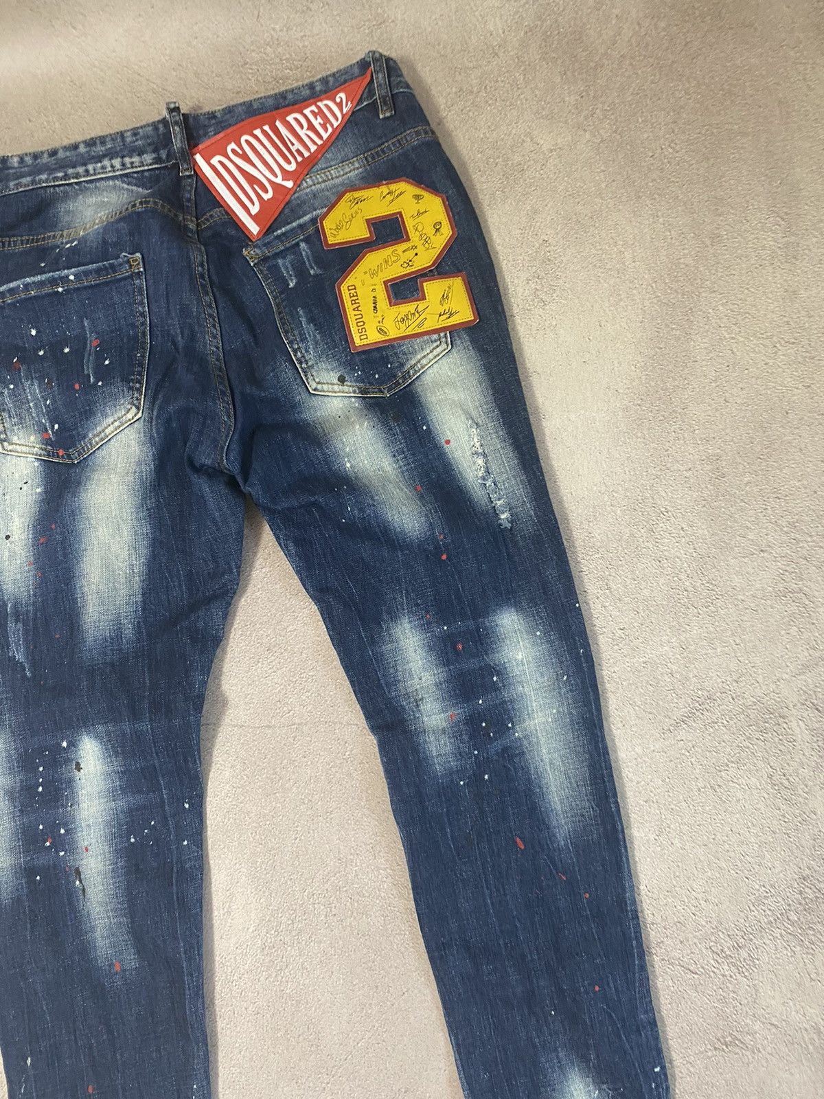 Japanese Brand Dirty pants Faded Crash denim thrashed y2k distressed jeans Size US 32 / EU 48 - 4 Thumbnail