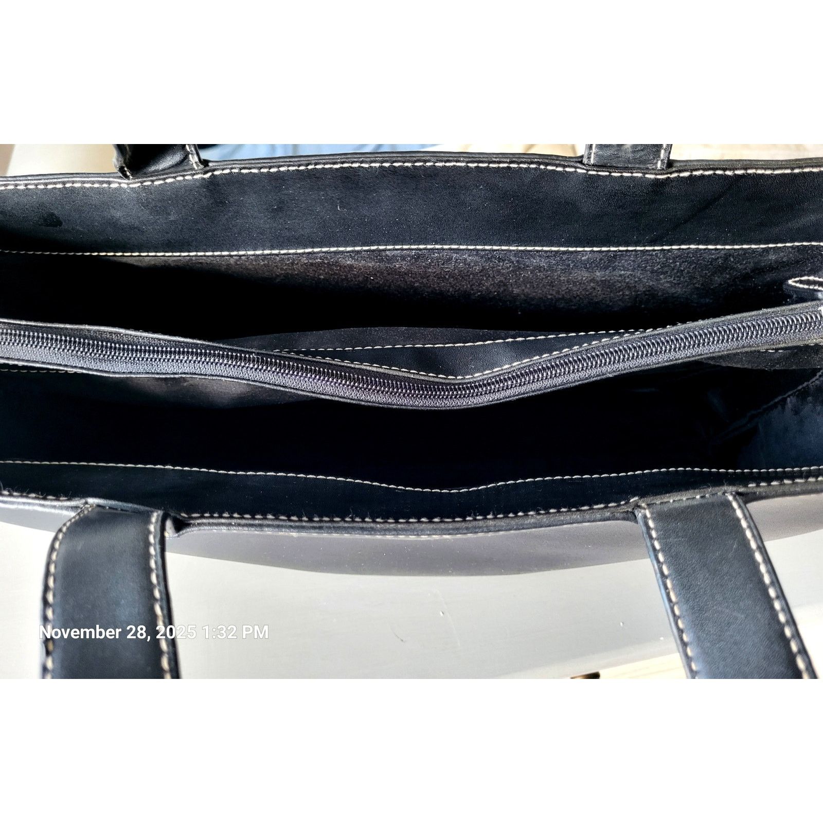 Other Leather Tote Briefcase Laptop Bag Women Black Size ONE SIZE - 8 Thumbnail