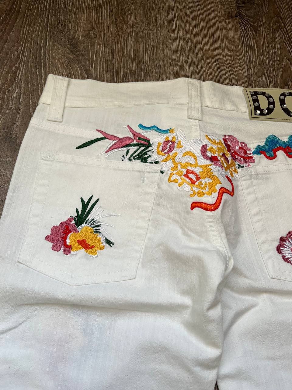 Dolce & Gabbana × Vintage Dolce & Gabbana D&G Honolulu Hawaii embroidered denim pants Size 29" - 6 Thumbnail