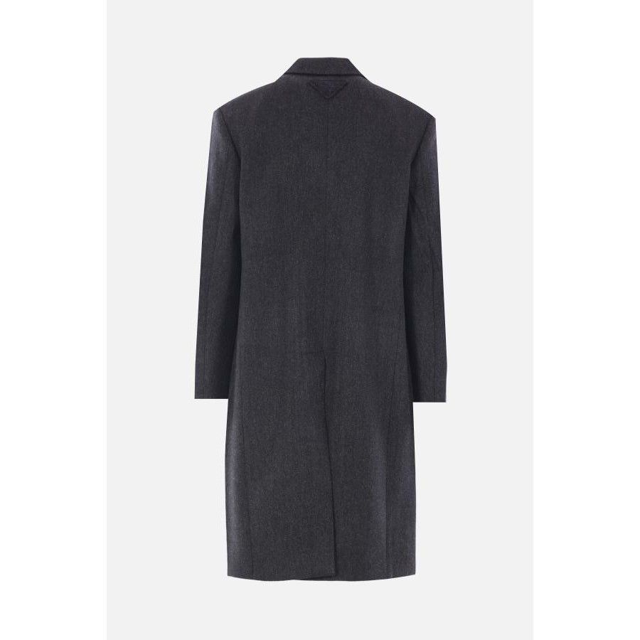 Prada PRADA Gray Wool Single Breasted Coat New & Authentic (Men's Size US M / EU 48-50 / 2 - 2 Thumbnail
