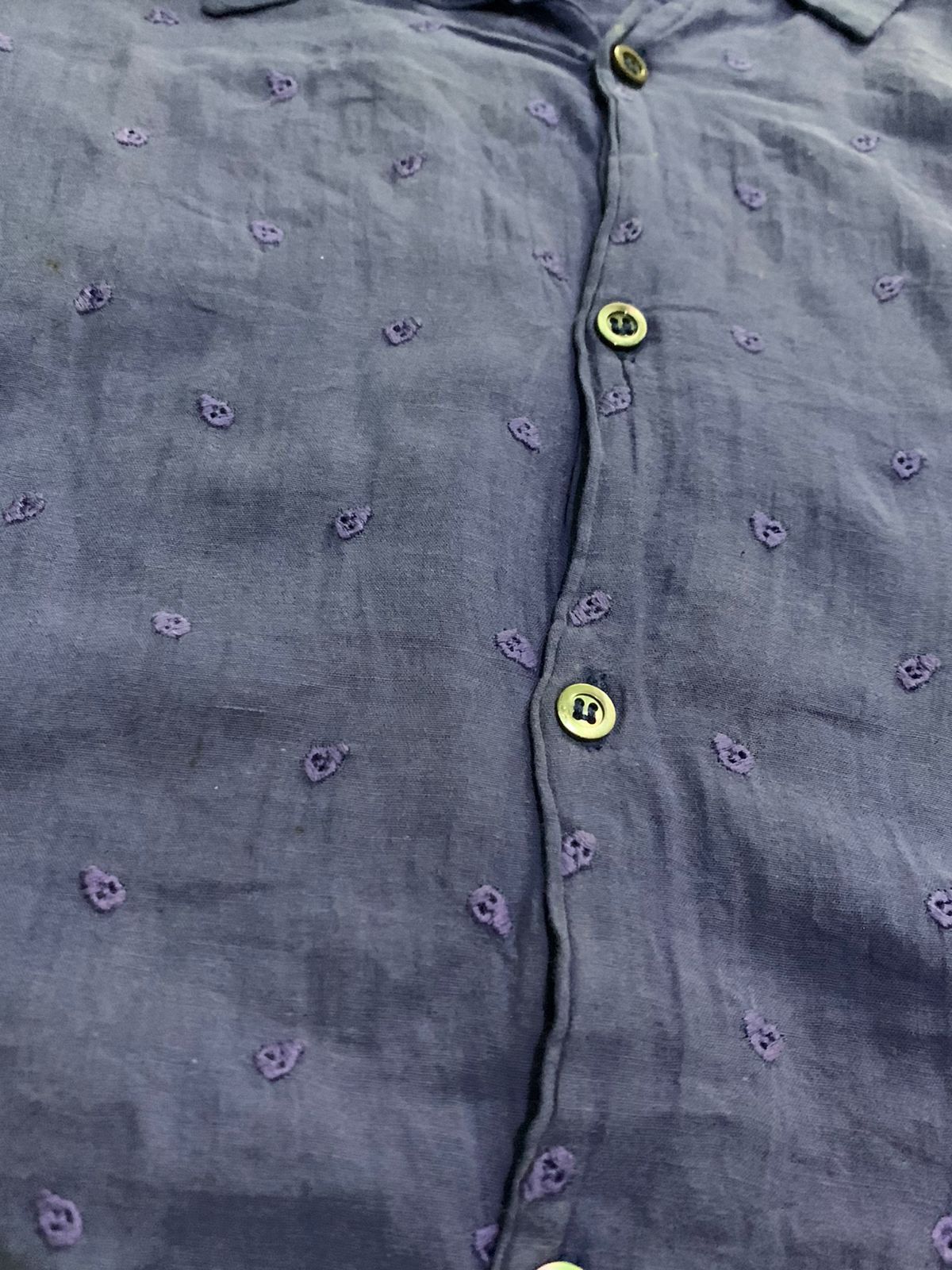Japanese Brand × Jean Paul Gaultier × Vintage Jean Paul Gaultier Skull Embroidery Shirt Size US M / EU 48-50 / 2 - 6 Thumbnail