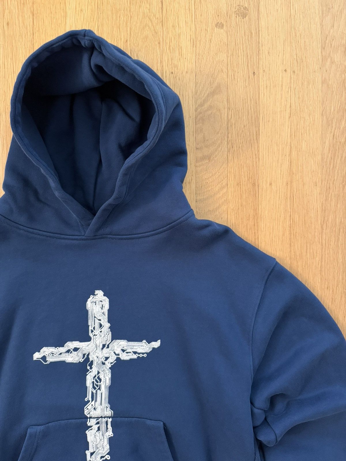 Other RARE Y2K Cross Print Cropped Boxy Hoodie Size US S / EU 44-46 / 1 - 2 Thumbnail