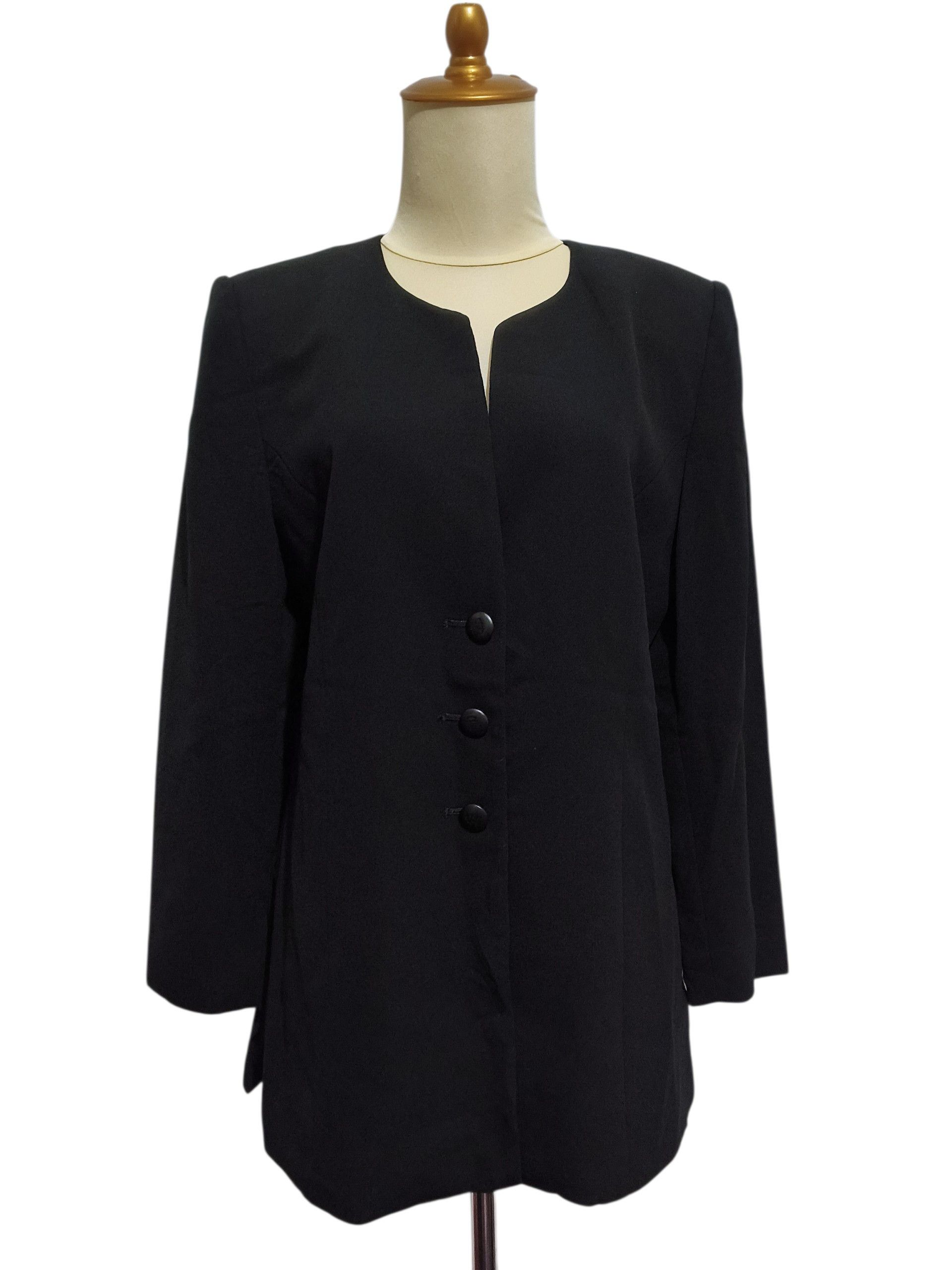 Pierre Balmain Pierre Balmain Formalité Paris Collarless Long Blazer Size L / US 10 / IT 46 - 1 Thumbnail