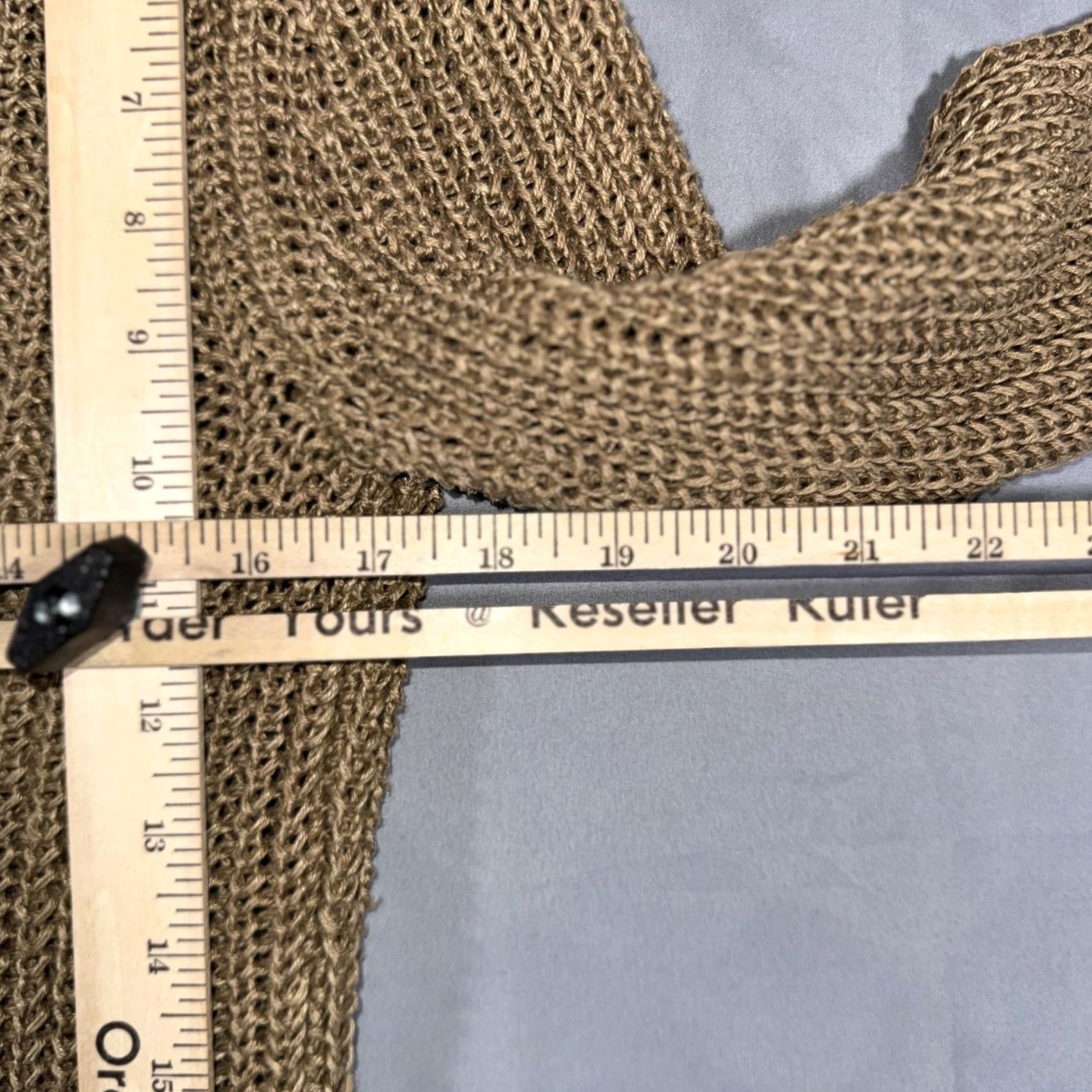 Vintage Denim & Supply Ralph Lauren Cardigan Sweater Womens XS Beige Linen Shawl Knit Open-Knit Front Pockets Buttons Casual Size XS / US 0-2 / IT 36-38 - 7 Thumbnail