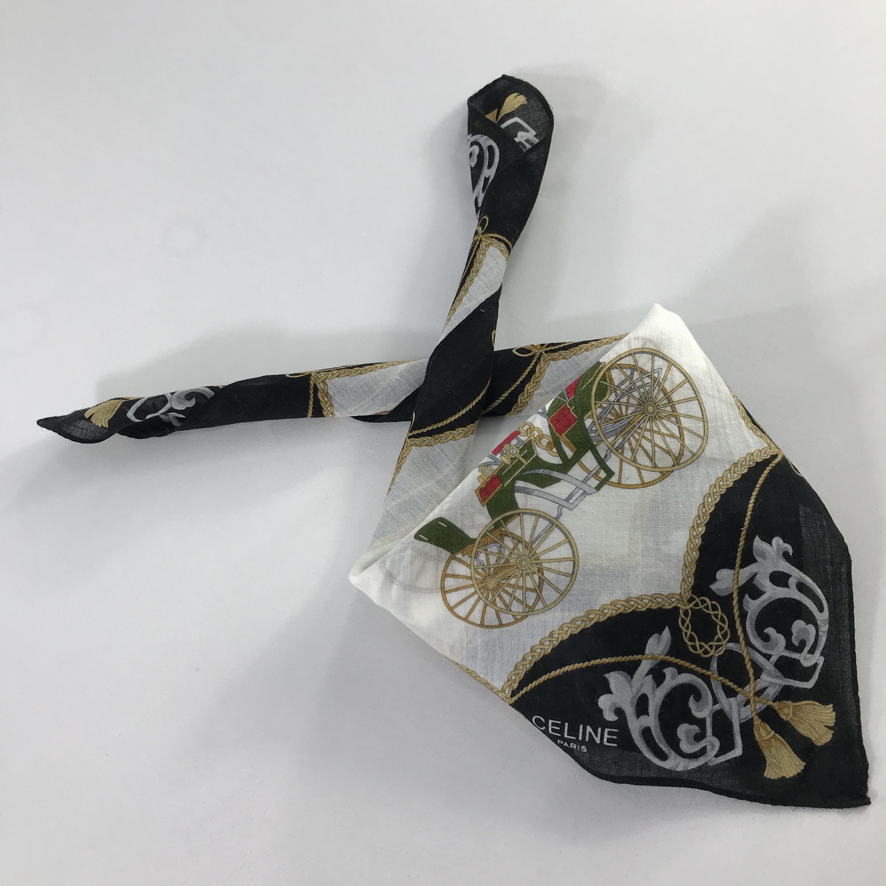 Celine × Vintage Celine Bandana / Handkerchief / Neckerchief - S786 Size ONE SIZE - 4 Thumbnail