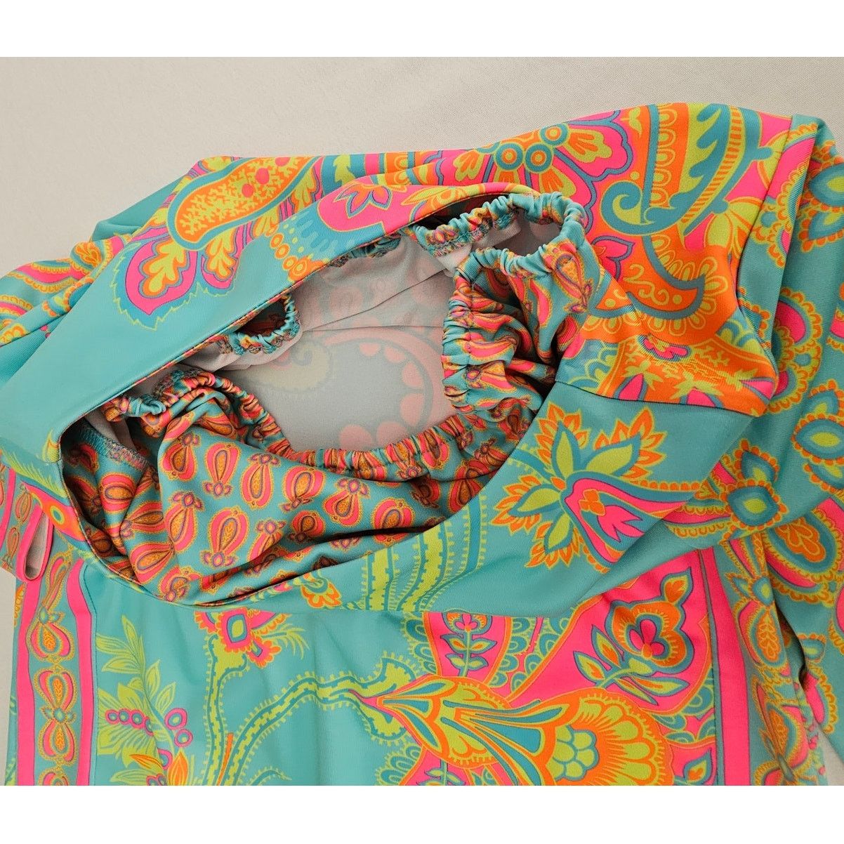 Gretchen Scott GRETCHEN SCOTT Stretch Bright Neon Floral Casual Dress XS Size XS / US 0-2 / IT 36-38 - 6 Thumbnail