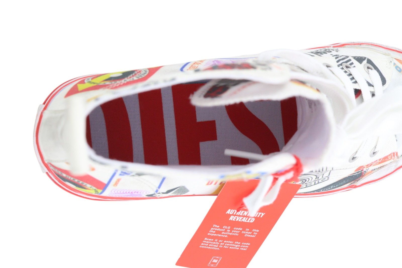 Diesel S-ATHOS MID EU41 Patterned High Top Laced Almond Toe 40850 Size US 8.5 / EU 41-42 - 10 Thumbnail