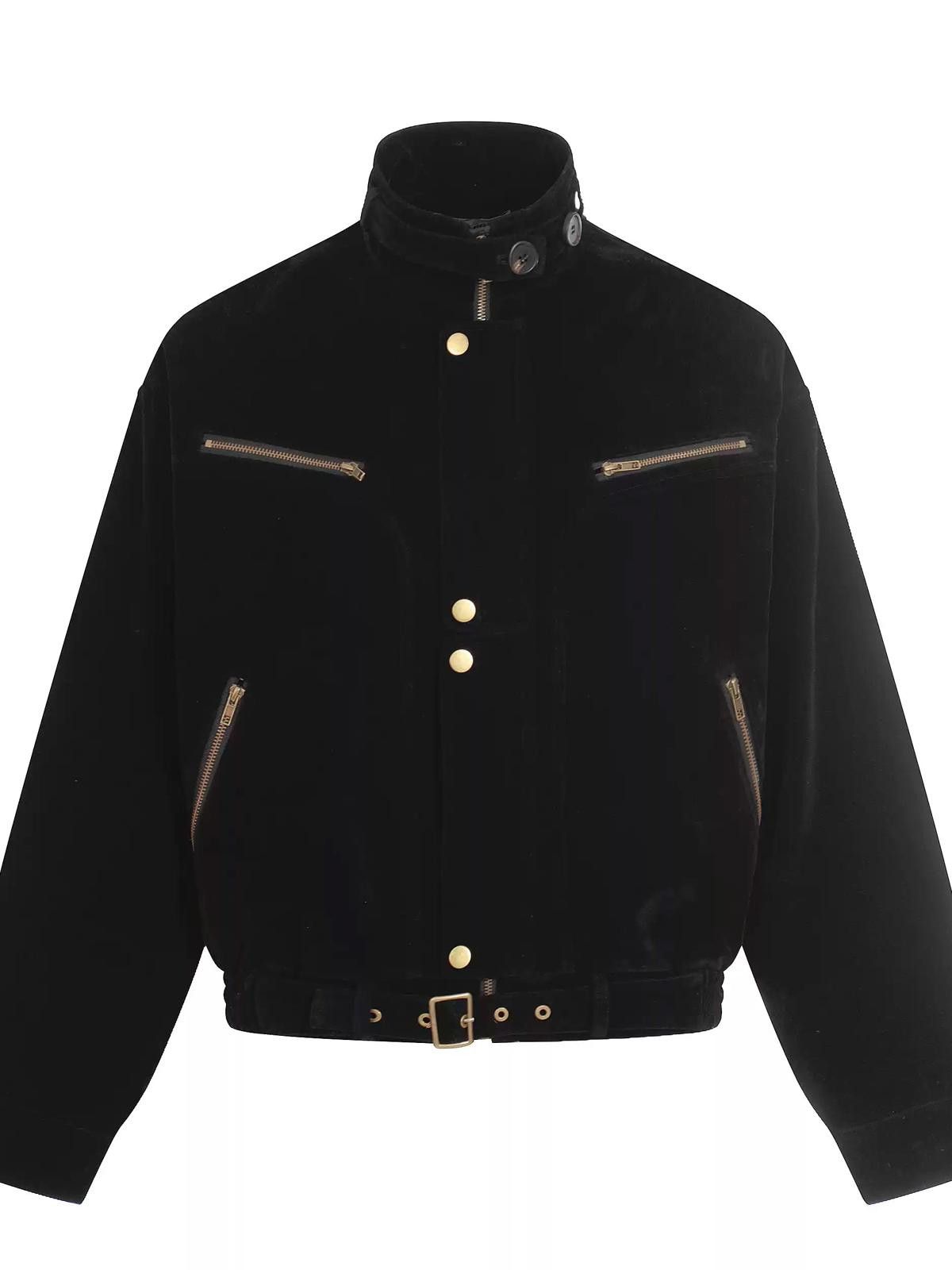 Other Suede Double-Zip Stand-Collar Jacket | Vintage Maillard Size US M / EU 48-50 / 2 - 4 Thumbnail