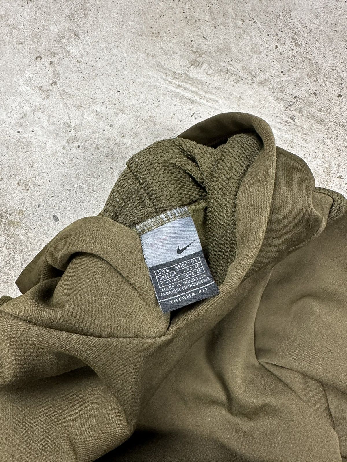 ‼️ Vintage y2k Nike Khaki Center Swoosh Hoodie Rare