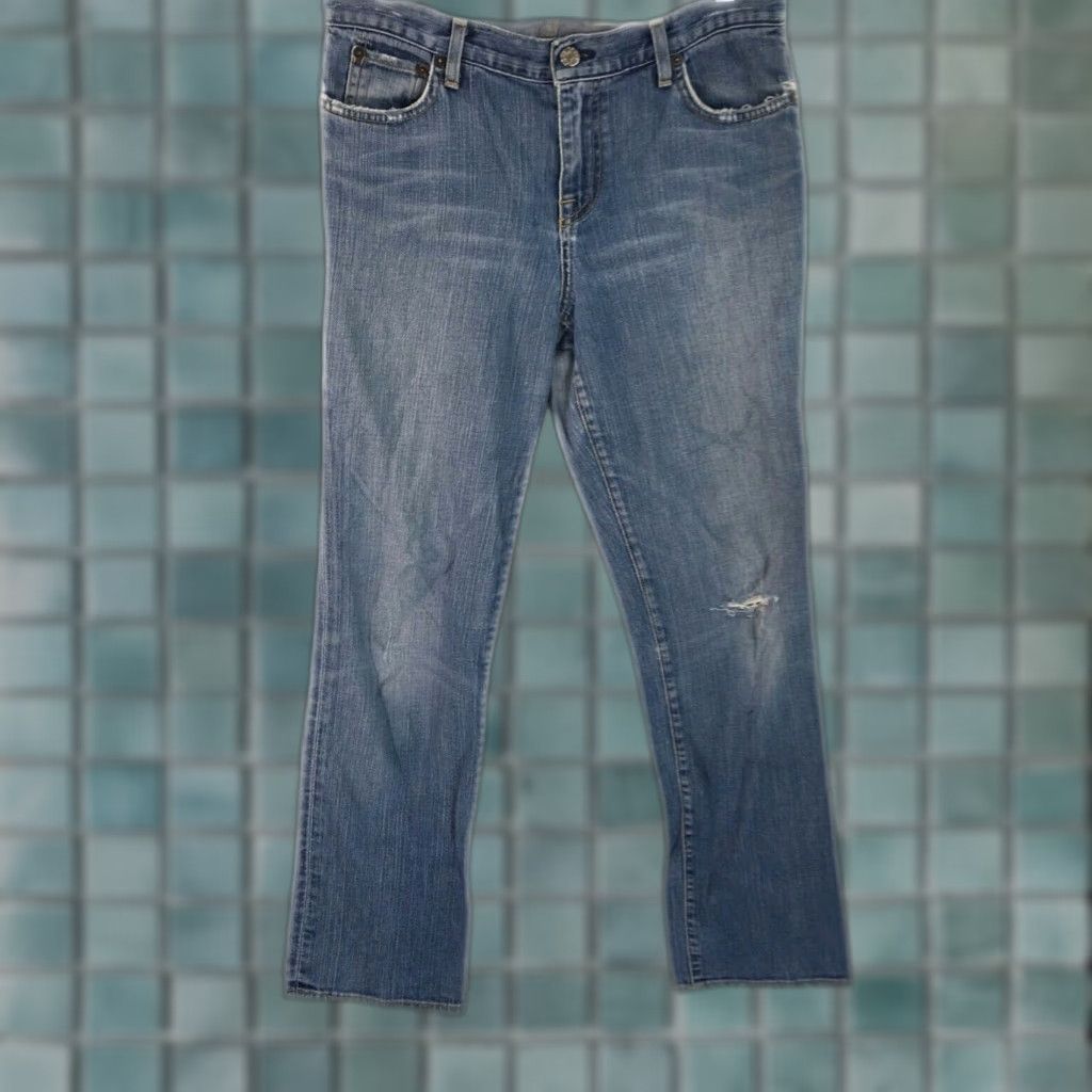J.Crew J.CREW Jeans Distressed Blue Denim Womens Size 6 Straight Leg 32X30 Size 28" / US 6 / IT 42 - 1 Thumbnail