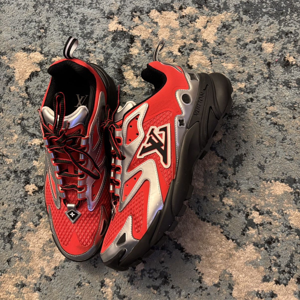 Louis Vuitton Louis Vuitton Tatic Red Sneaker Size US 8 / EU 41 - 2 Thumbnail