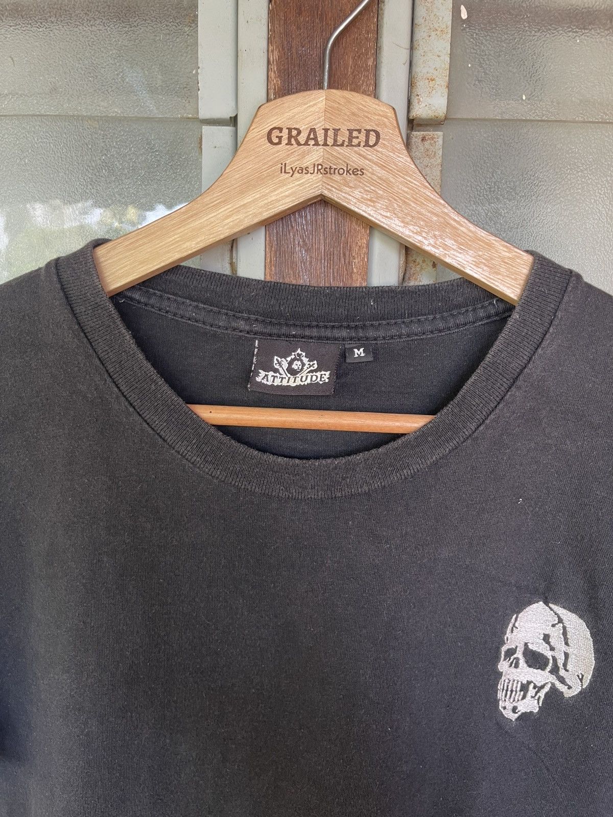 Human With Attitude Vintage Attitude Embroided Skull Japan Shirt Tee Size US M / EU 48-50 / 2 - 15 Thumbnail
