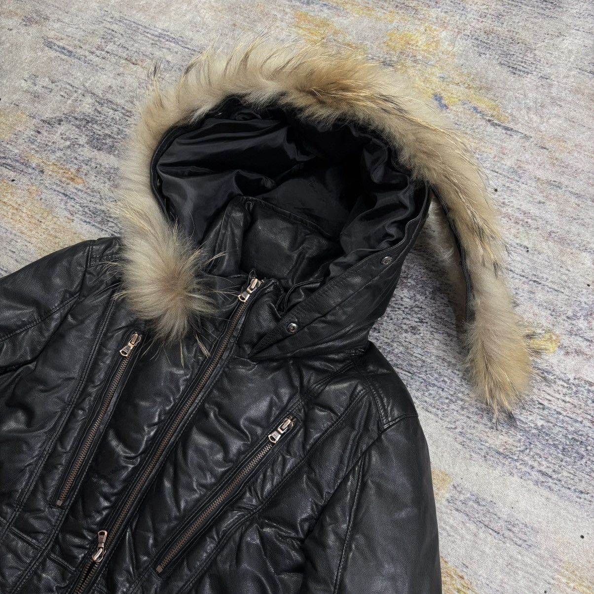 Tornado Mart Tornado mart fur hood puffer riders leather jacket Size US M / EU 48-50 / 2 - 5 Thumbnail