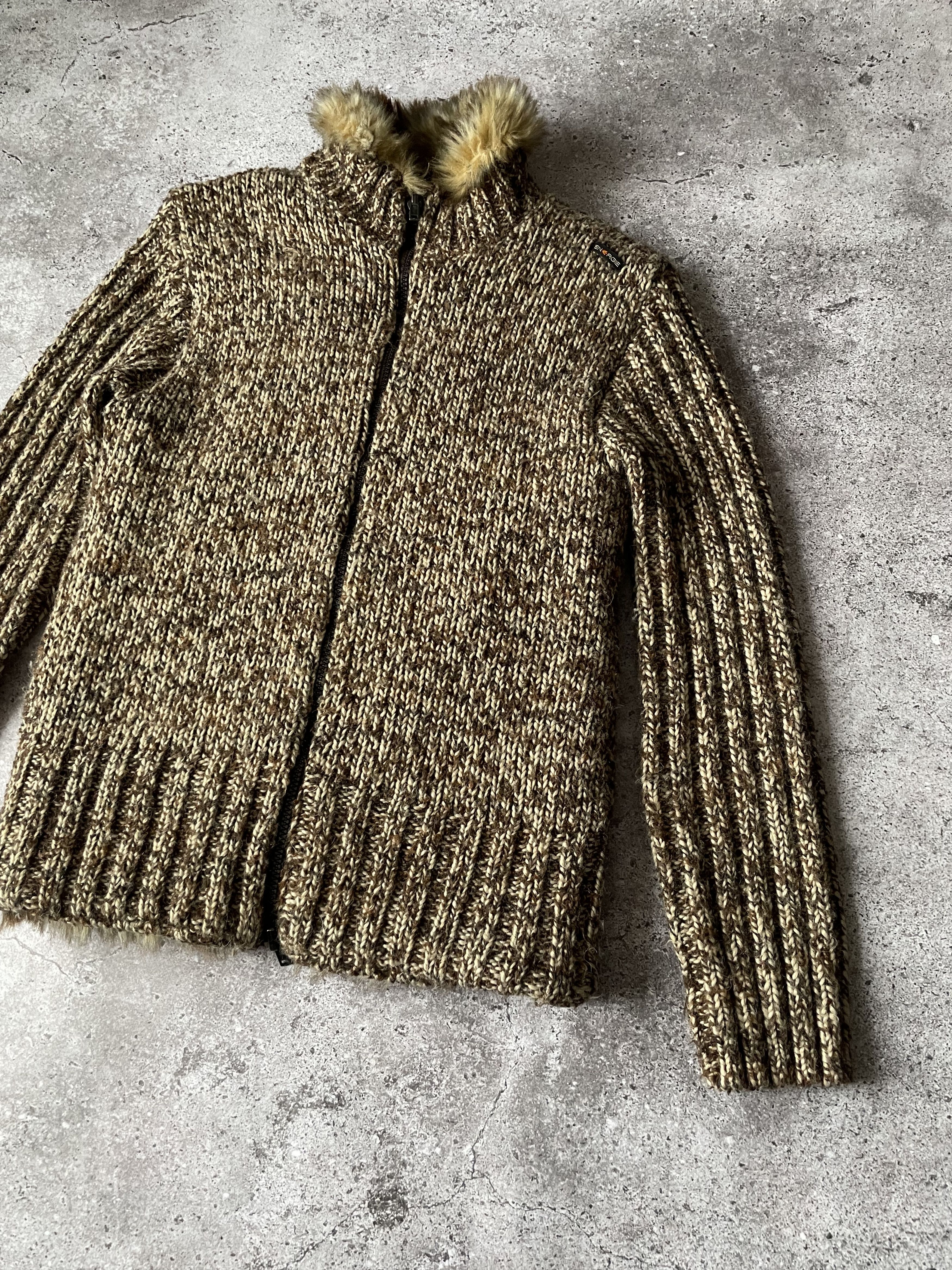 Sixty Energie Sixty SpA Italy Archive Fur Lined Zip Up Cardigan Size US M / EU 48-50 / 2 - 2 Thumbnail