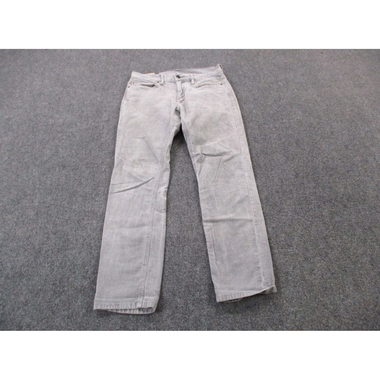 Marine Layer Marine Layer Pants Mens 32 X 30 Gray Corduroy Cambridge Cord Casual Stretch Size US 30 / EU 46 - 2 Thumbnail