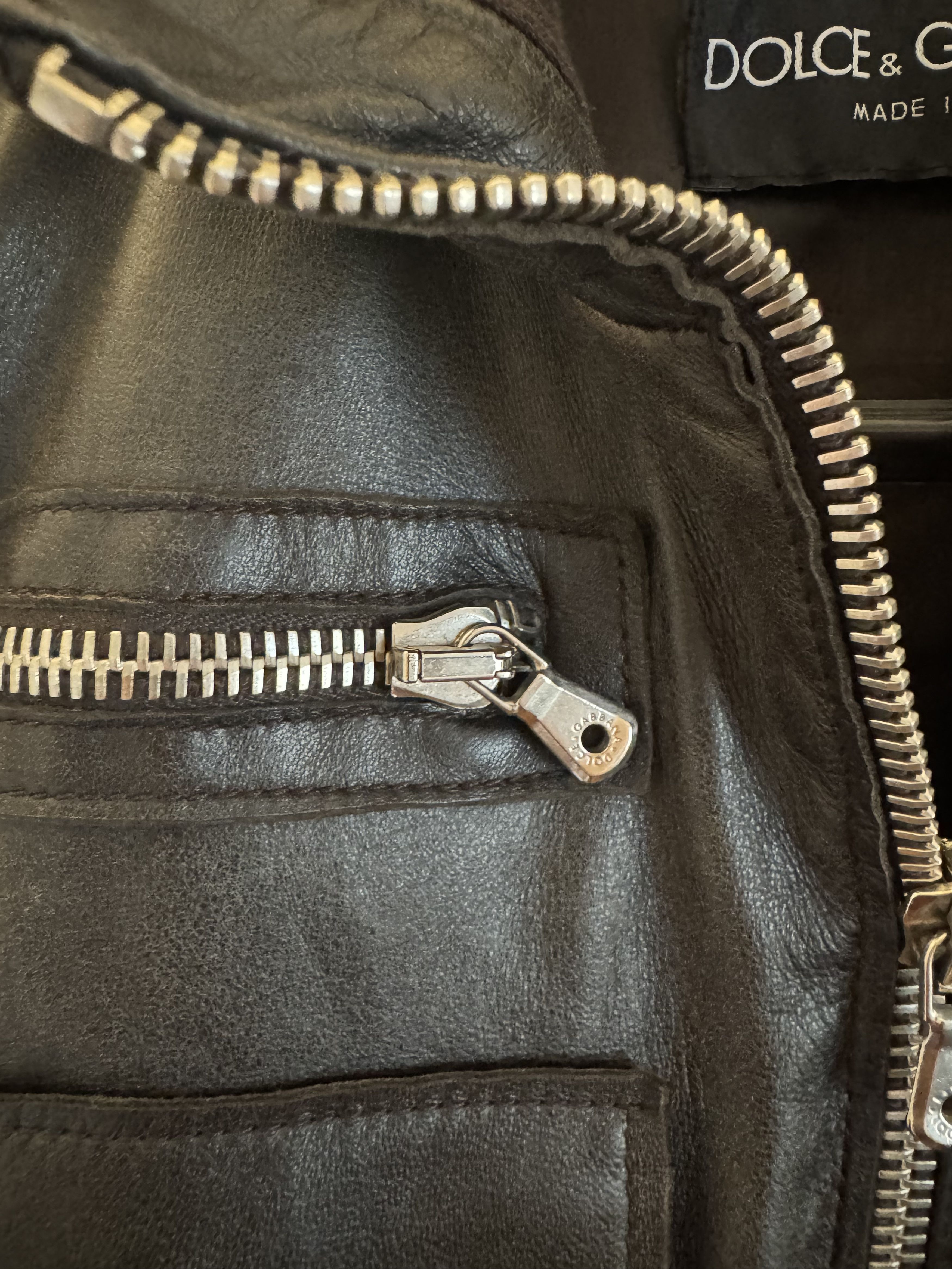 Dolce & Gabbana Dolce & Gabbana Mainline - Archive Leather Jacket / Gillet Size US S / EU 44-46 / 1 - 5 Thumbnail