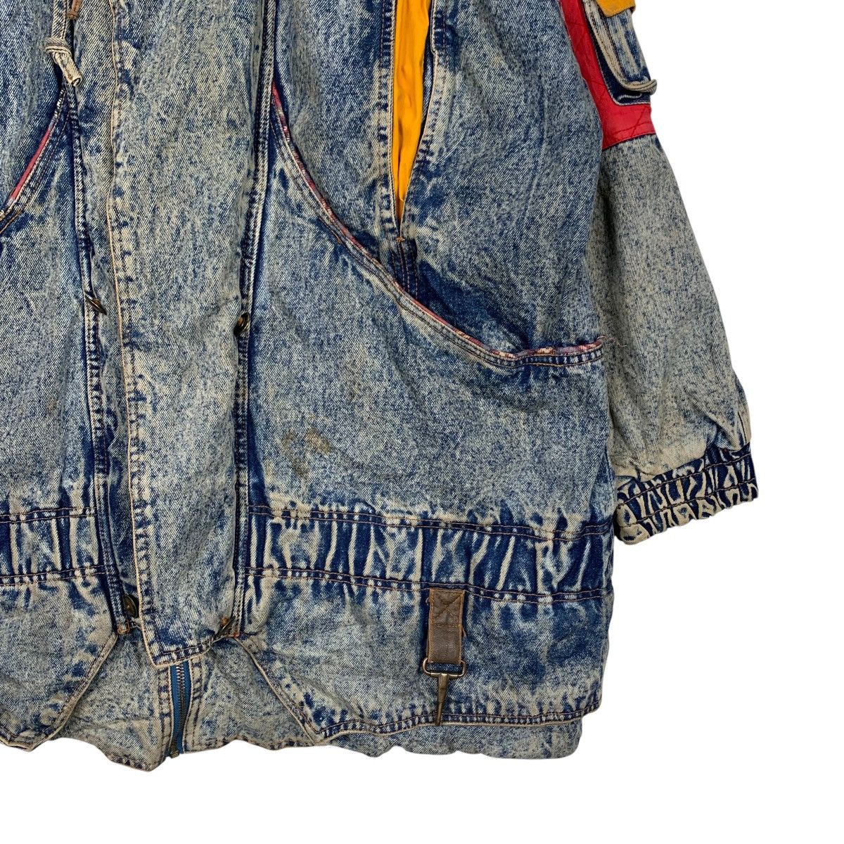 Vintage CURRENT SEEN Tartan Lined Stone Wash Denim Jacket #2175-C96 Size US XXL / EU 58 / 5 - 6 Thumbnail