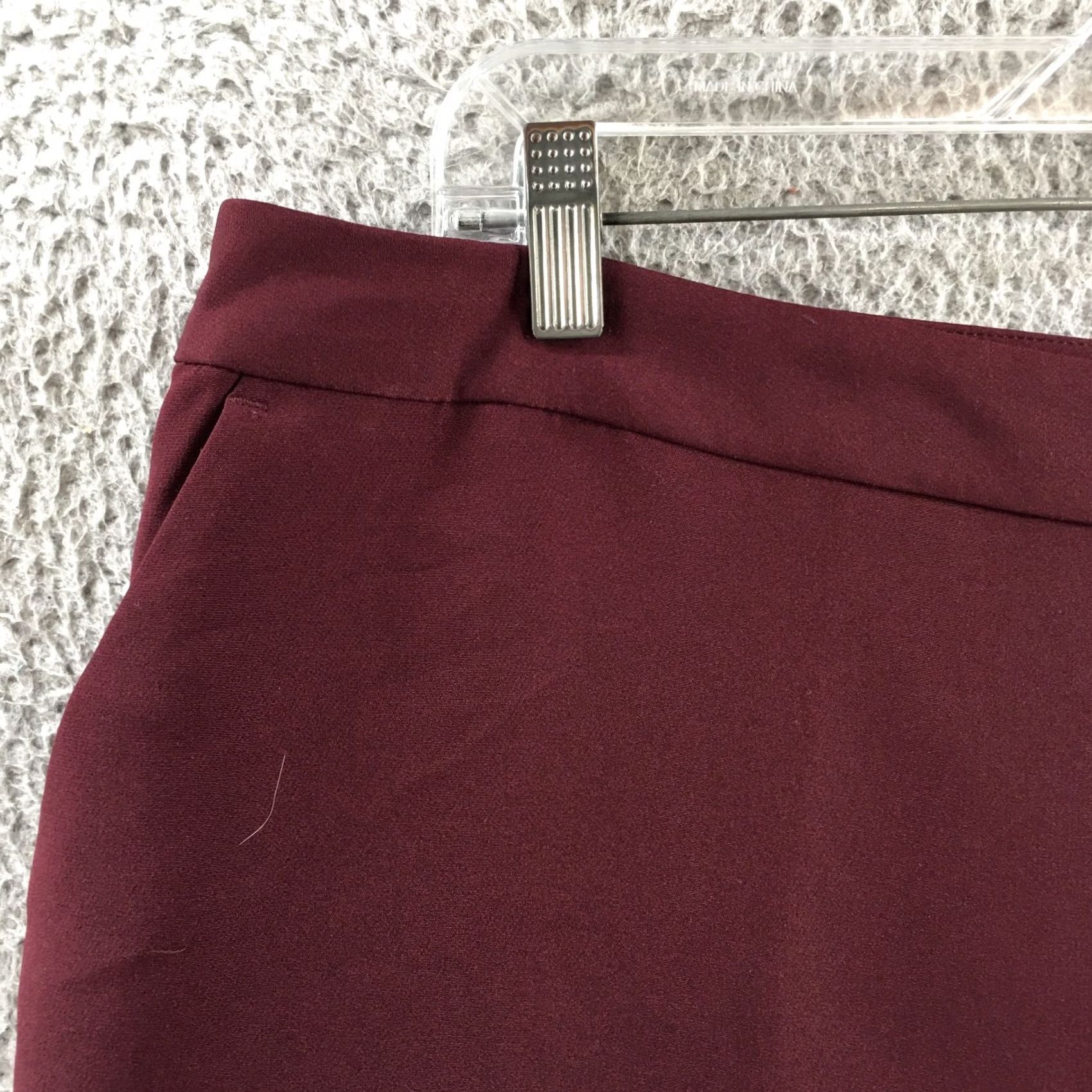 Worthington Worthington Wide-Leg Dress Pants Womens 18 Burgundy High Rise Casual NEW Pants Womens 18 Burgundy High Rise Casual NEW Size 40" / US 18 - 3 Thumbnail