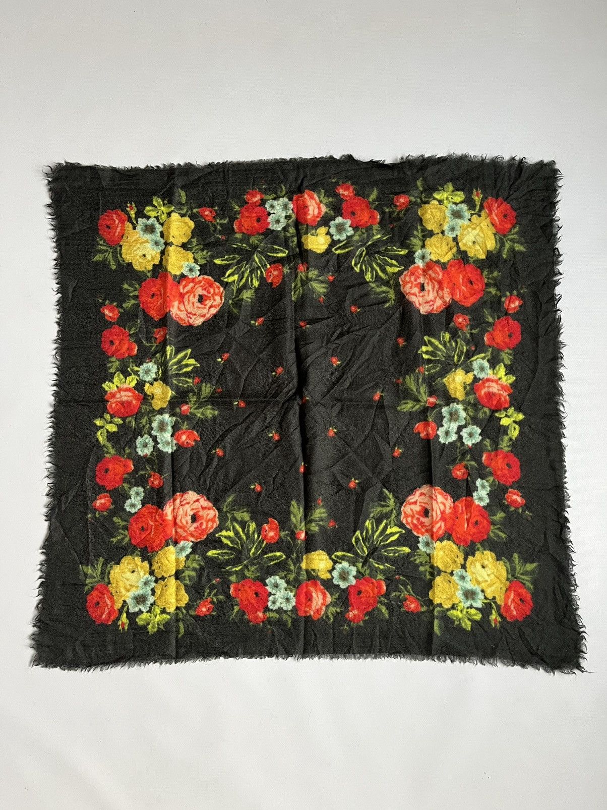 Other Toast Multicolor Floral Mohair Wool Cashmere Scarf Shawl Size ONE SIZE - 2 Thumbnail