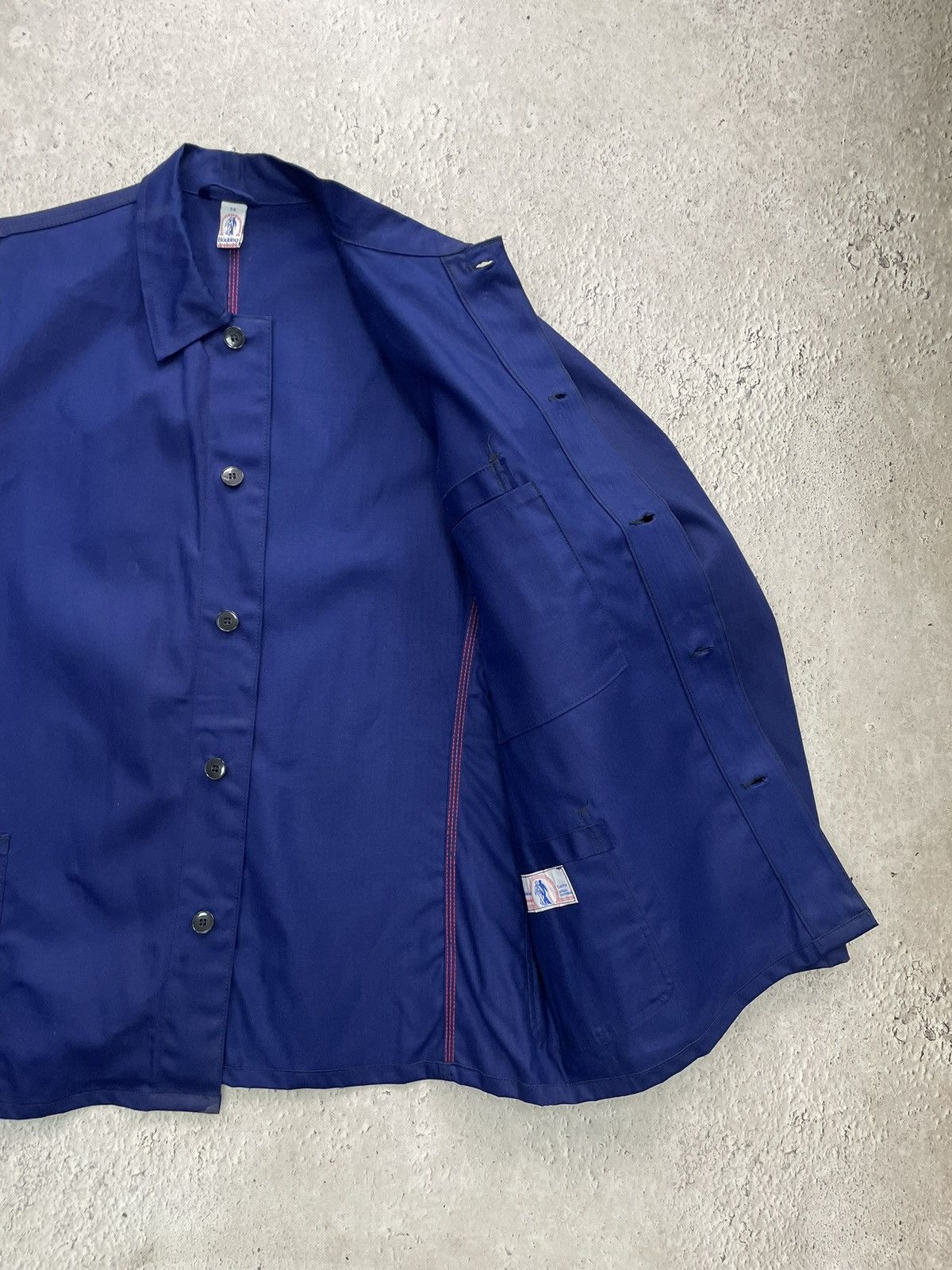 Le Laboureur Vintage 70s/80s French Cotton Twill Chore Jacket Indigo Size US XL / EU 56 / 4 - 8 Thumbnail
