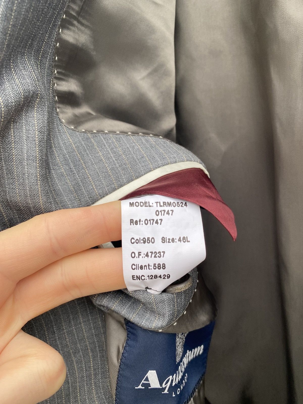 Aquascutum Aquascutum London Grey Pinstripe Blazer 100% Wool Size L NWT Size 46L - 8 Thumbnail